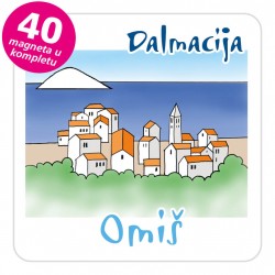 Magneti gradić EKO C 08 W Omiš komplet 40 ili 20 kom