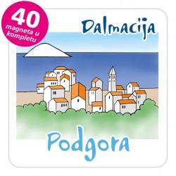 Magneti gradić EKO C 08 W Podgora komplet 40 ili 20 kom