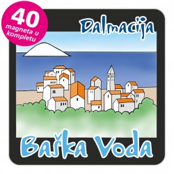 Magneti gradić EKO C 08 B Baška Voda komplet 40 ili 20 kom