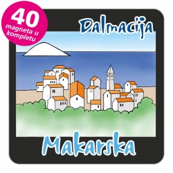 Magneti gradić EKO C 08 B Makarska komplet 40 ili 20 kom