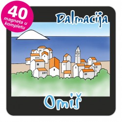 Magneti gradić EKO C 08 B Omiš komplet 40 ili 20 kom