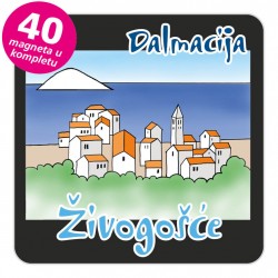 Magneti gradić EKO C 08 B Živogošće komplet 40 ili 20 kom