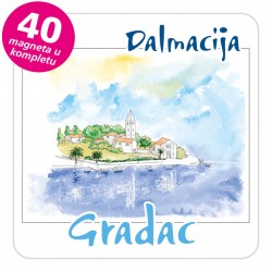 Magneti gradić EKO C 09 W Gradac komplet 40 ili 20 kom