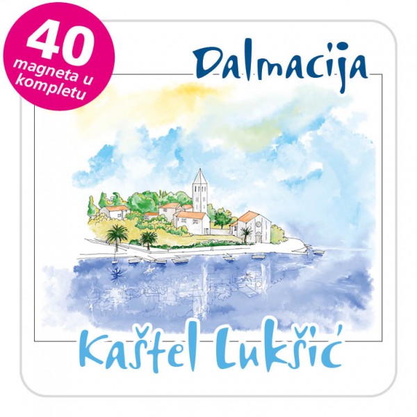 Magneti gradić EKO C 09 W Kaštel Lukšić komplet 40 ili 20 kom