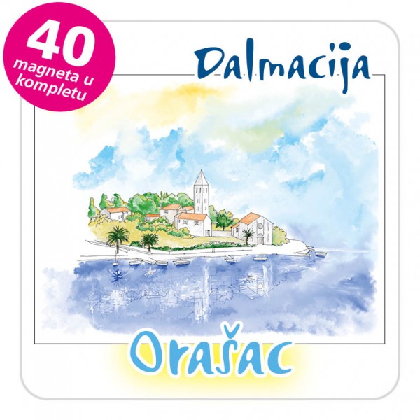Magneti gradić EKO C 09 W Orašac komplet 40 ili 20 kom