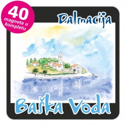 Magneti gradić EKO C 09 B Baška Voda komplet 40 ili 20 kom