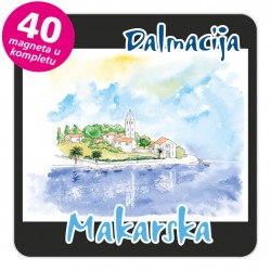 Magneti gradić EKO C 09 B Makarska komplet 40 ili 20 kom
