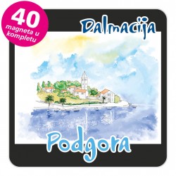 Magneti gradić EKO C 09 B Podgora komplet 40 ili 20 kom