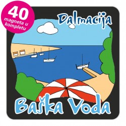 Magneti plaža EKO C 10 B Baška Voda komplet 40 ili 20 kom