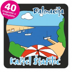 Magneti plaža EKO C 10 B Kaštel Štafilić komplet 40 ili 20 kom