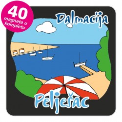 Magneti plaža EKO C 10 B Pelješac komplet 40 ili 20 kom