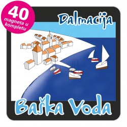 Magneti gradić EKO C 12 B Baška Voda komplet 40 ili 20 kom