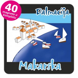 Magneti gradić EKO C 12 B Makarska komplet 40 ili 20 kom