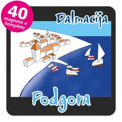 Magneti gradić EKO C 12 B Podgora komplet 40 ili 20 kom