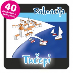 Magneti gradić EKO C 12 B Tučepi komplet 40 ili 20 kom