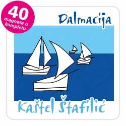 Magneti jedrilice EKO C 14 W Kaštel Štafilić komplet 40 ili 20 kom