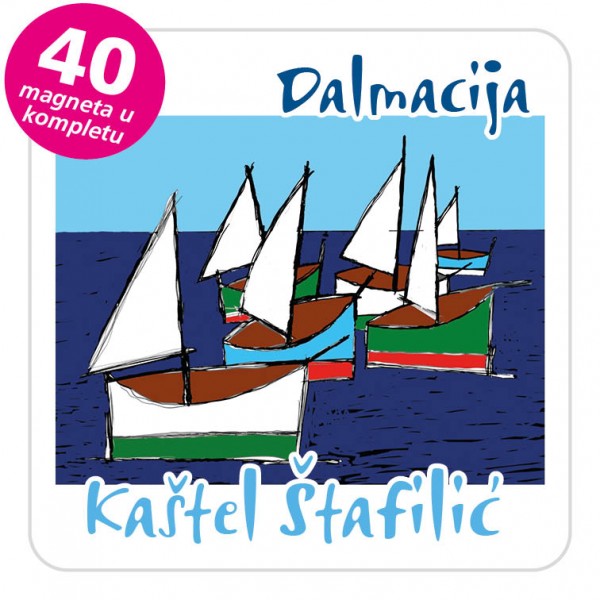 Magneti jedrilice EKO C 15 W Kaštel Štafilić komplet 40 ili 20 kom