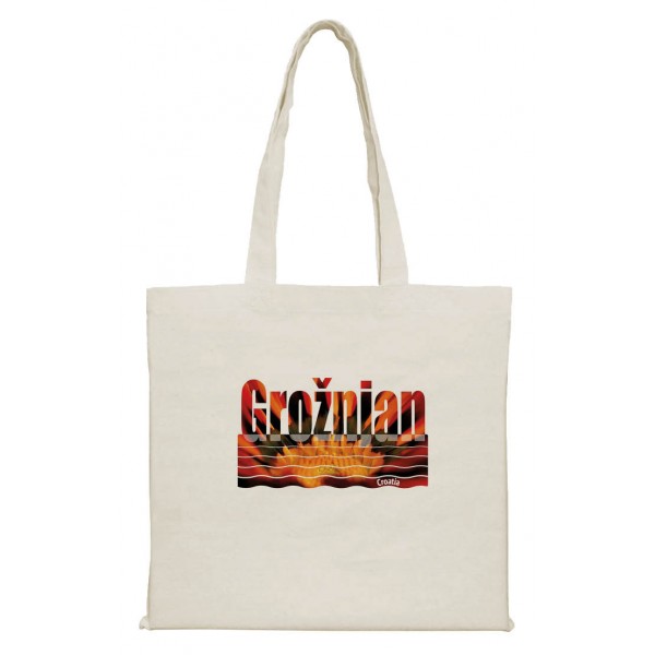 Vrećica bijela platnena  Grožnjan 06