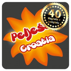 Magneti Sunce crni Pelješac 01 Komplet 40 ili 20 kom