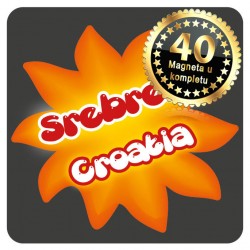 Magneti Sunce crni Srebreno 01 Komplet 40 ili 20 kom