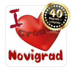 Magneti srce EKO 03 Komplet 40 ili 20 kom  Novigrad
