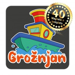 Magneti brod EKO 08 Komplet 40 ili 20 kom  Grožnjan
