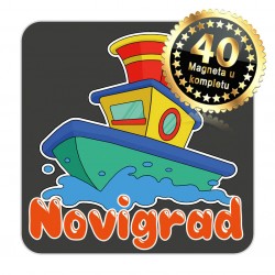 Magneti brod EKO 08 Komplet 40 ili 20 kom  Novigrad