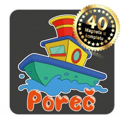 Magneti brod EKO 08 Komplet 40 ili 20 kom  Poreč