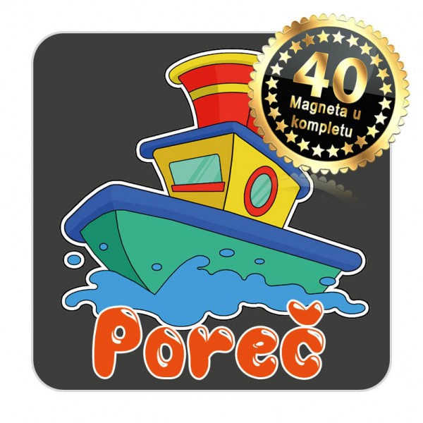 Magneti brod EKO 08 Komplet 40 ili 20 kom  Poreč