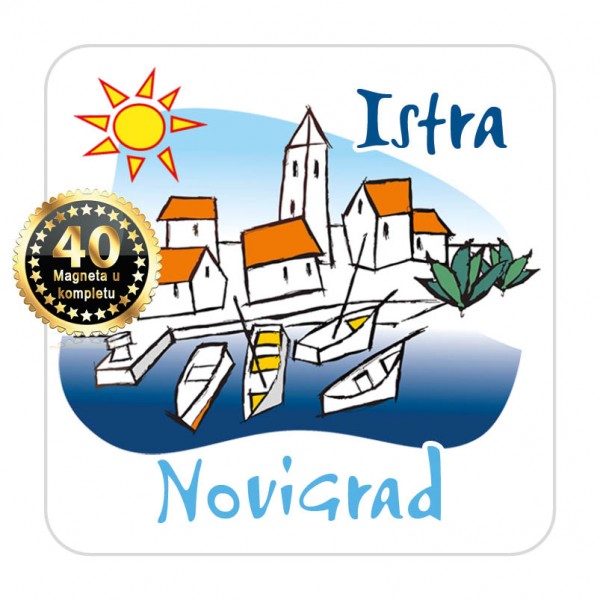 Magneti gradić EKO C 01 W Komplet 40 ili 20 kom  Novigrad