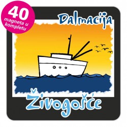 Magneti brod EKO C 27 B Živogošće komplet 40 ili 20 kom