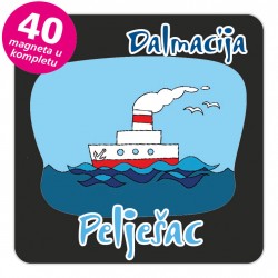 Magneti brod EKO C 28 B Pelješac komplet 40 ili 20 kom