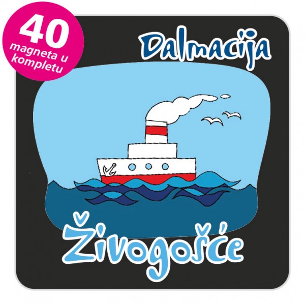 Magneti brod EKO C 28 B Živogošće komplet 40 ili 20 kom
