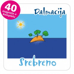 Magneti otočić EKO C 30 W Srebreno komplet 40 ili 20 kom