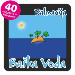 Magneti otočić EKO C 30 B Baška Voda komplet 40 ili 20 kom