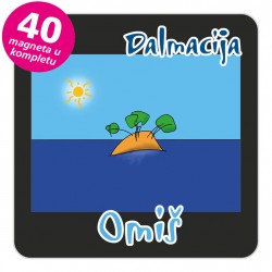 Magneti otočić EKO C 30 B Omiš komplet 40 ili 20 kom