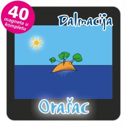 Magneti otočić EKO C 30 B Orašac komplet 40 ili 20 kom