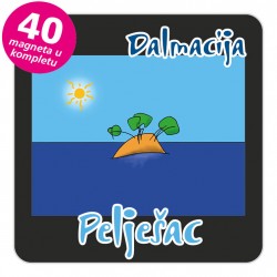 Magneti otočić EKO C 30 B Pelješac komplet 40 ili 20 kom