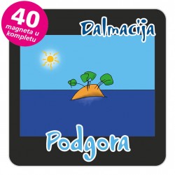 Magneti otočić EKO C 30 B Podgora komplet 40 ili 20 kom