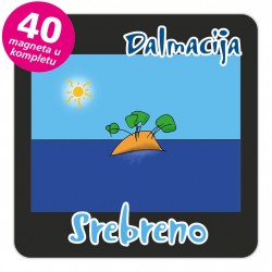 Magneti otočić EKO C 30 B Srebreno komplet 40 ili 20 kom