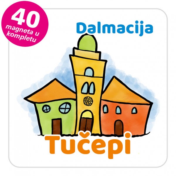 Magneti gradić EKO V 01 W Tučepi komplet 40 ili 20 kom