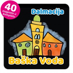 Magneti gradić EKO V 01 B Baška Voda komplet 40 ili 20 kom