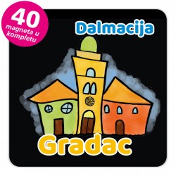 Magneti gradić EKO V 01 B Gradac komplet 40 ili 20 kom