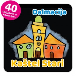 Magneti gradić EKO V 01 B Kaštel Stari komplet 40 ili 20 kom