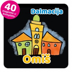 Magneti gradić EKO V 01 B Omiš komplet 40 ili 20 kom