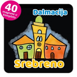 Magneti gradić EKO V 01 B Srebreno komplet 40 ili 20 kom