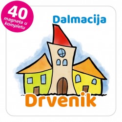 Magneti gradić EKO V 02 W Drvenik komplet 40 ili 20 kom