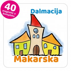 Magneti gradić EKO V 02 W Makarska komplet 40 ili 20 kom