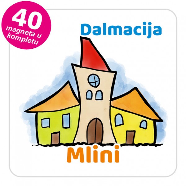 Magneti gradić EKO V 02 W Mlini komplet 40 ili 20 kom