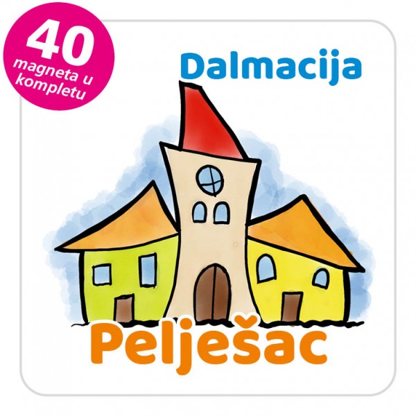 Magneti gradić EKO V 02 W Pelješac komplet 40 ili 20 kom